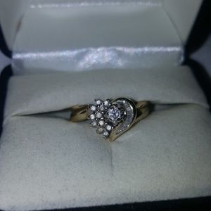 10k gold diamond ring